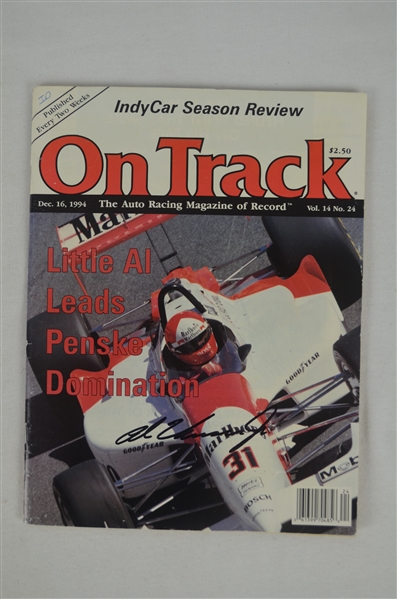 On Track Magazine Signed by Al Unser Jr.