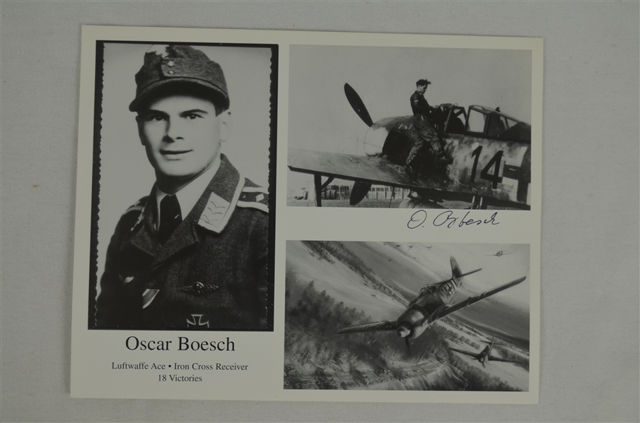 Oscar Boesch Autographed 8x10 Photograph