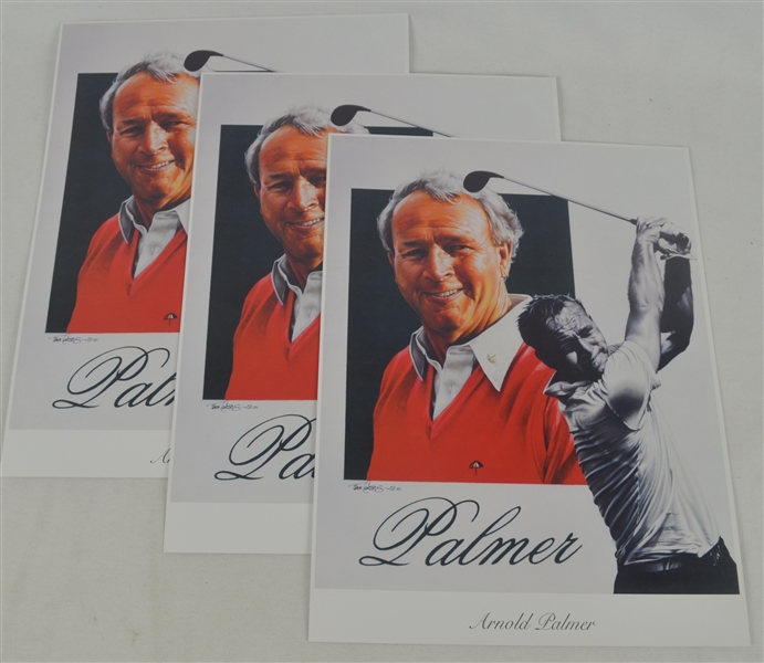 Arnold Palmer Lot of 3 Tim Cortes Fine Art Lithographs