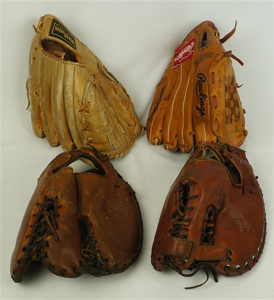 Collection of 4 Vintage Fielding Gloves w/Tony Gwynn