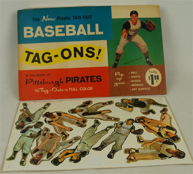 Roberto Clemente & Pittsburgh Pirates Vintage 1960 Tag Ons w/Box