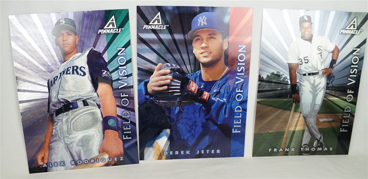 Lot of 3 Oversized 1997 Pinnacle Baseball Cards w/Derek Jeter