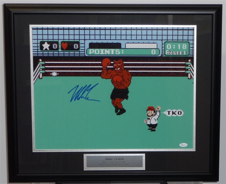 Mike Tyson Signed "PUNCH OUT"  Display