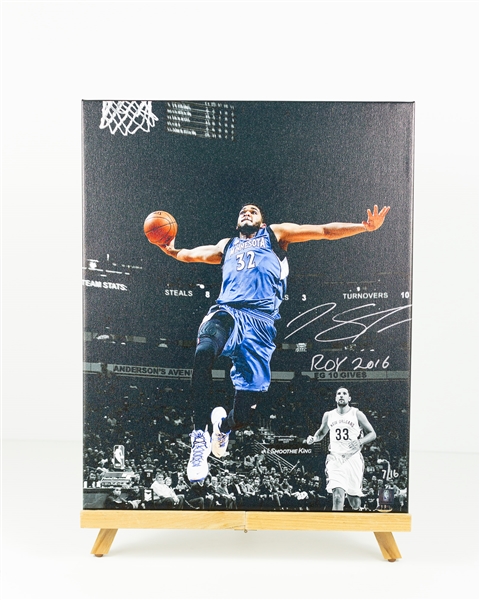 Karl-Anthony Towns Signed Canvas Display
