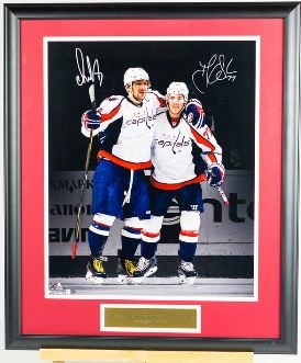 Alex Ovechkin & T.J. Oshie Signed Capitals Display