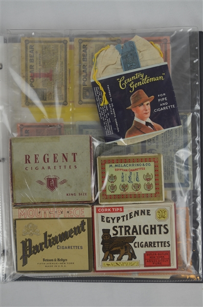 Vintage Collection of Cigarette Boxes Wrappers & Coupons