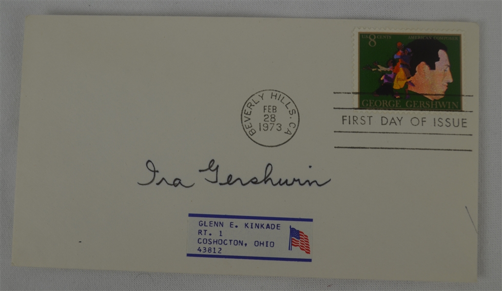 Ira Gershwin Signed 1973 First Day Cover