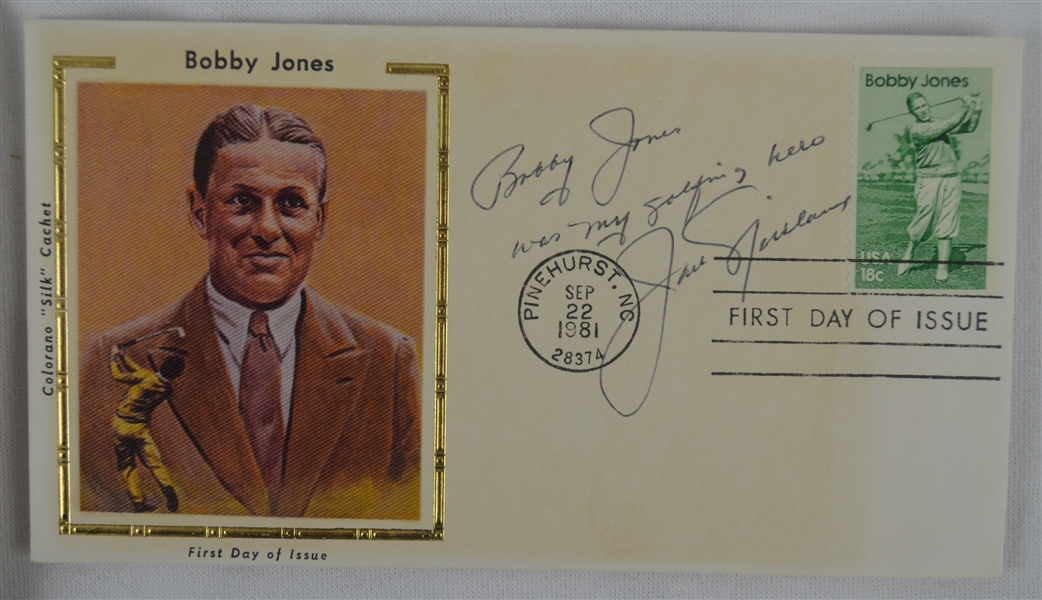 Jack Nicklaus 1981 Signed & Inscribed Bobby Jones First Day Cover