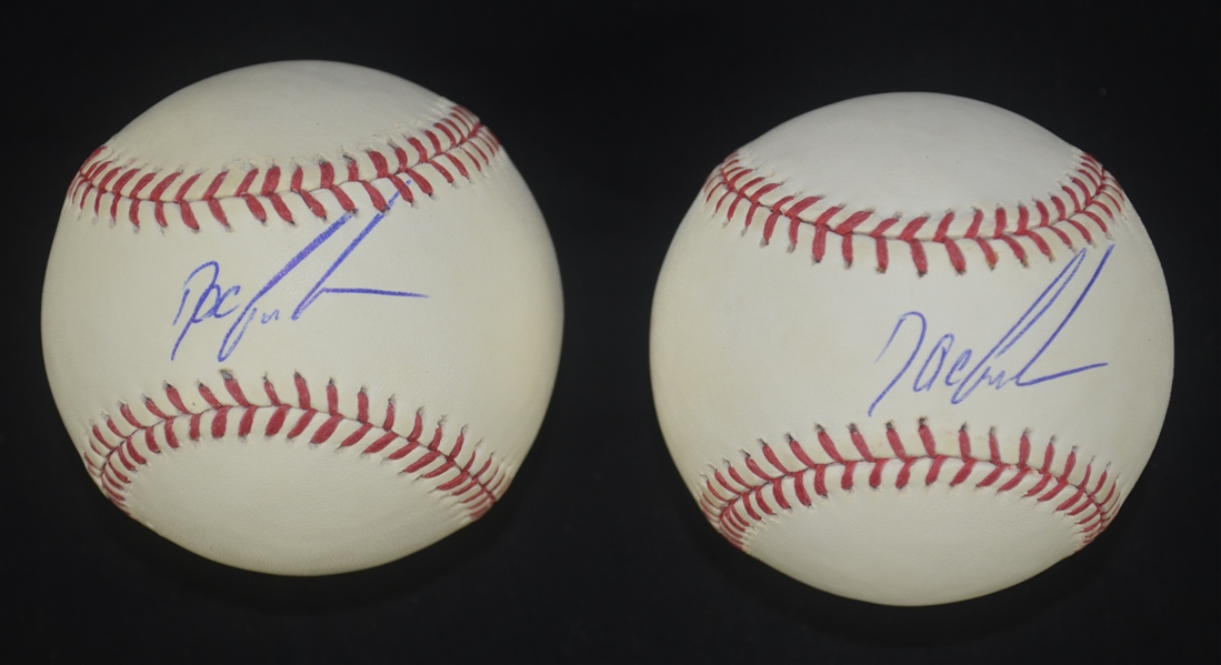 Dwight Gooden Lot of 2 Autographed Baseballs