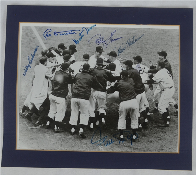 New York Giants 1951 Autographed Photo w/Mays & Durocher