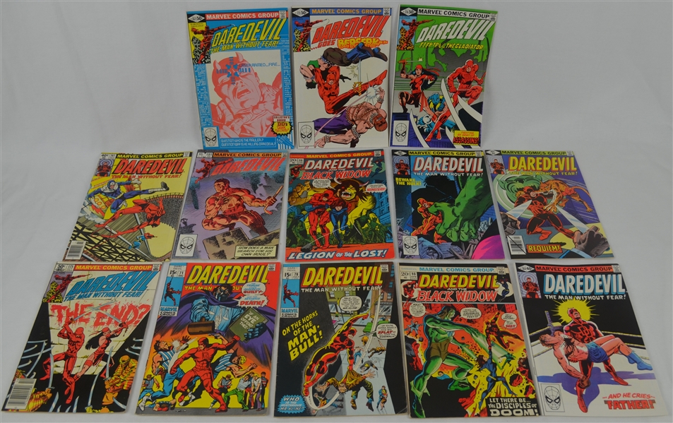 Collection of 13 Daredevil Comic Books c. 1970-1983 
