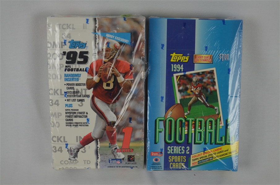 Unopened Boxes of 1994 & 1995 Football Cards