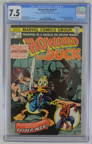 Howard the Duck 1976 Marvel Comic Book Isssue #1 CGC Graded 7.5 