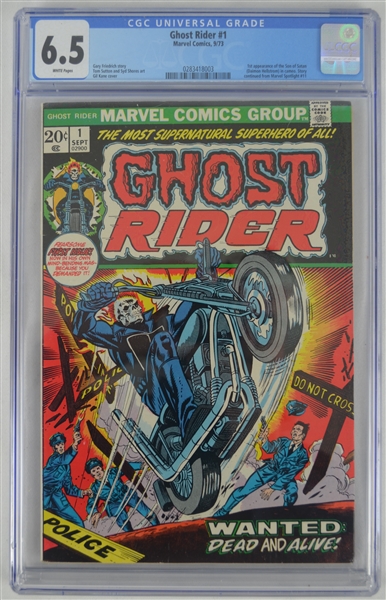 Ghost Rider 1973 Comic Book Inaugural Issue #1 CGC Graded 6.5