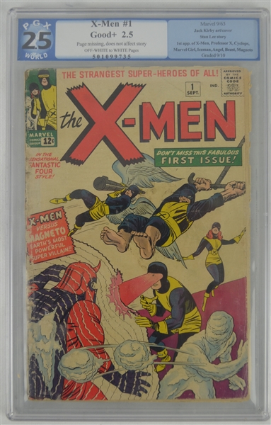 The X-Men 1963 Marvel Comic Book RARE First Issue PGX Graded 2.5 
