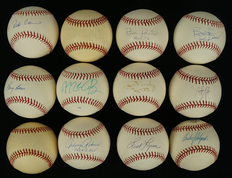 Collection of 12 Autographed Baseballs w/Robinson Cano
