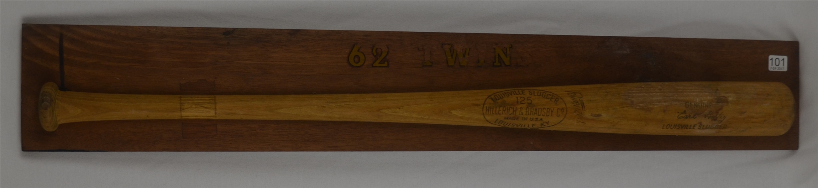 Vintage 1962 Minnesota Twins Team Signed Presentation Bat w/30 Signatures