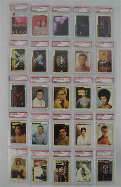 Complete 1979 Star Trek 88 Card Set PSA Graded 
