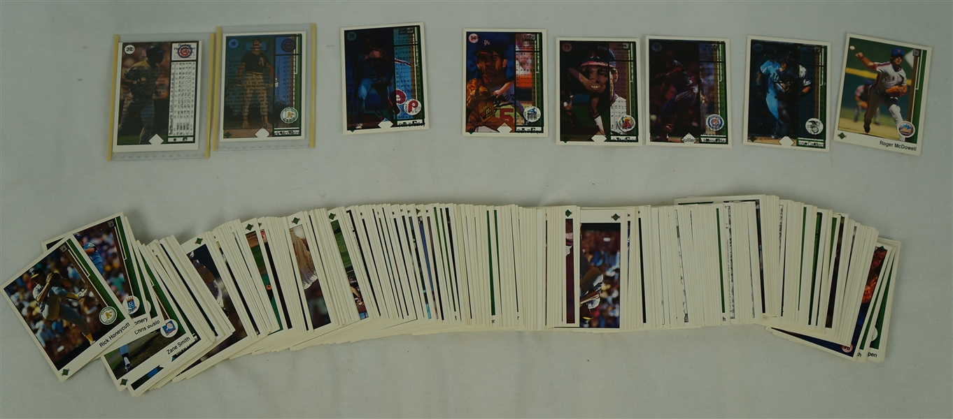 Collection of 249 Upper Deck Error Cards