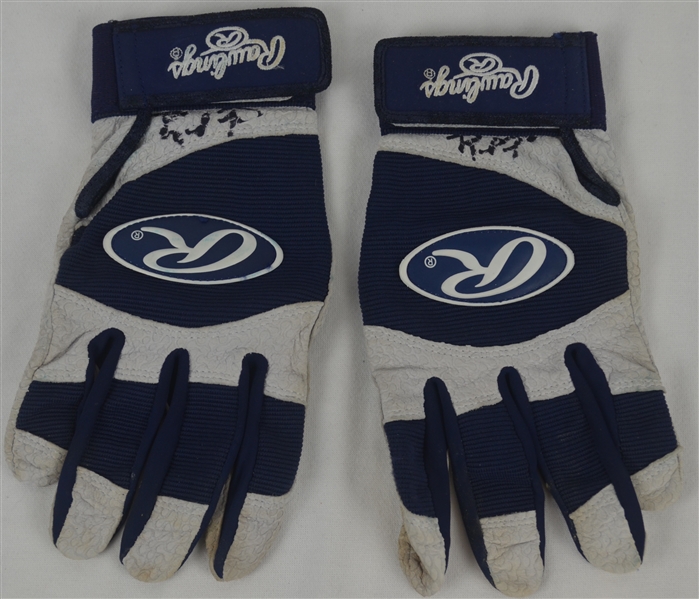 Rafael Furcal Autographed Professional Model Batting Gloves w/Medium Use