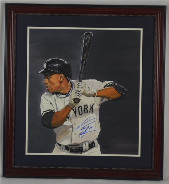 Curtis Granderson Original James Fiorentino Painting Signed by Both w/LOA From Artist