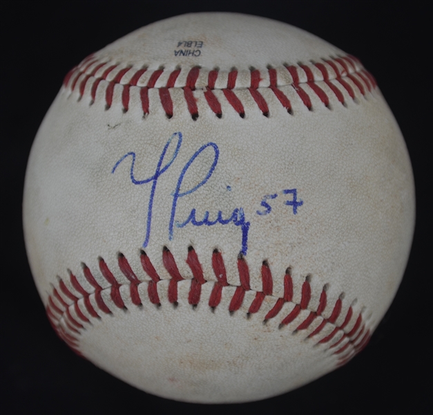 Yasiel Puig Autographed Official Arizona League Used Baseball