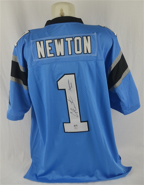 Cam Newton Autographed & Inscribed Carolina Panthers Jersey 