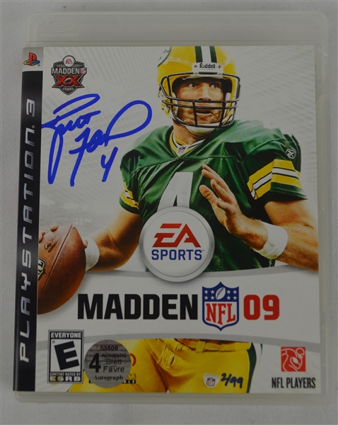 Brett Favre Autographed Madden 2009 Playstation Video Game 