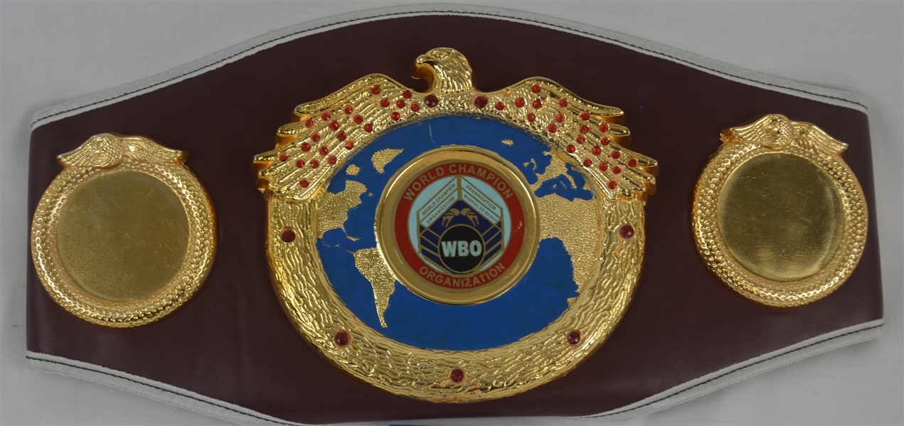 Floyd Mayweather Jr. Autographed WBO Heavyweight Championship Belt