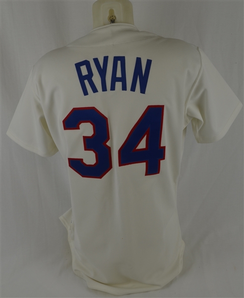 Nolan Ryan Autographed 1990 Texas Rangers Professional Model Jersey w/No Use