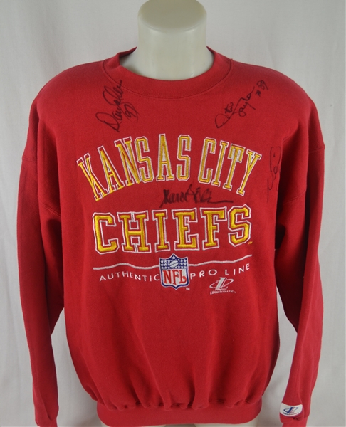 Chiefs NFL Pro Authentics Sweatshirt Autographed by M.Allen O.Taylor N.Smith & D. Saleaumua