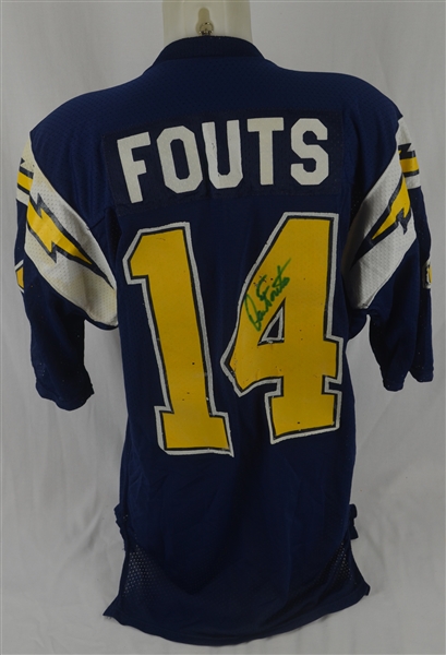 Dan Fouts c. 1985-86 San Diego Chargers Professional Model Jersey w/Heavy Use