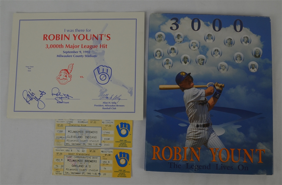 Robin Yount 3000 Hit Collection