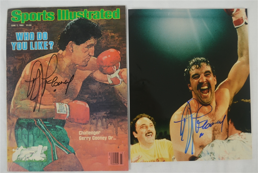 Gerry Cooney Autographed Photo & Sports Illustrated