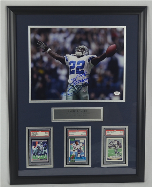 Emmitt Smith Autographed Rookie Card Display 