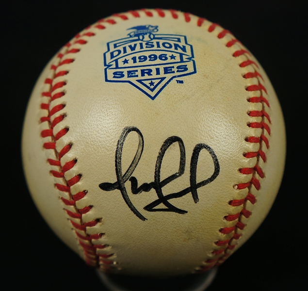 Omar Vizquel Autographed 1996 ALDS Baseball