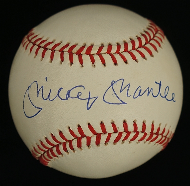 Mickey Mantle Autographed Baseball PSA/DNA 9 Mint Signature 