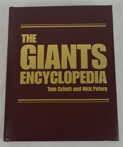 New York Giants Encyclopedia w/7 Signatures Including Willie Mays