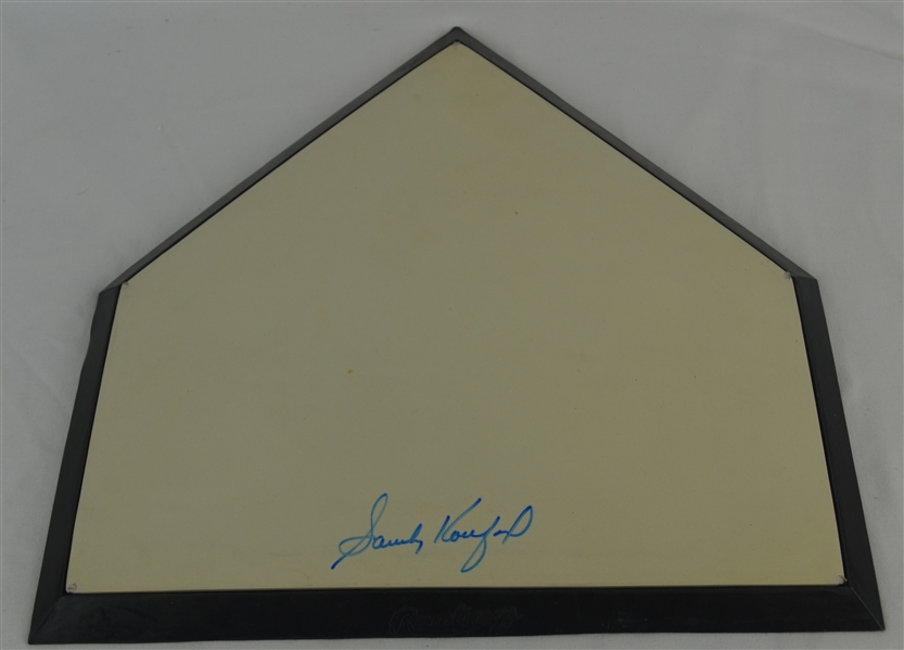Sandy Koufax Autographed Home Plate