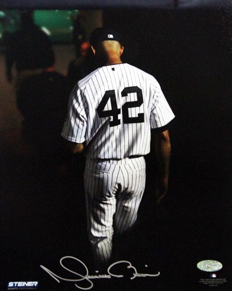 Mariano Rivera Final Exit At Yankee Stadium Signed 8x10 Photo