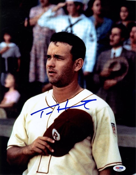 Tom Hanks Signed 11x14 A League of Their Own Vertical Photo PSA/DNA
