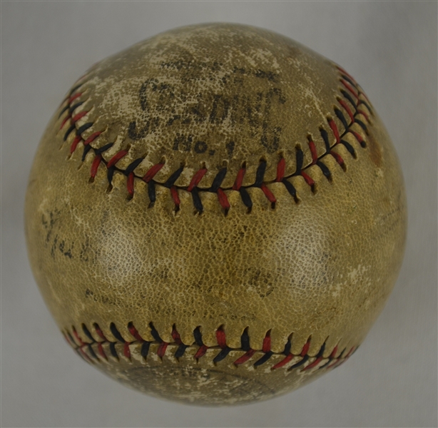 Babe Ruth & Honus Wagner Dual Signed Game Used Baseball JSA LOA