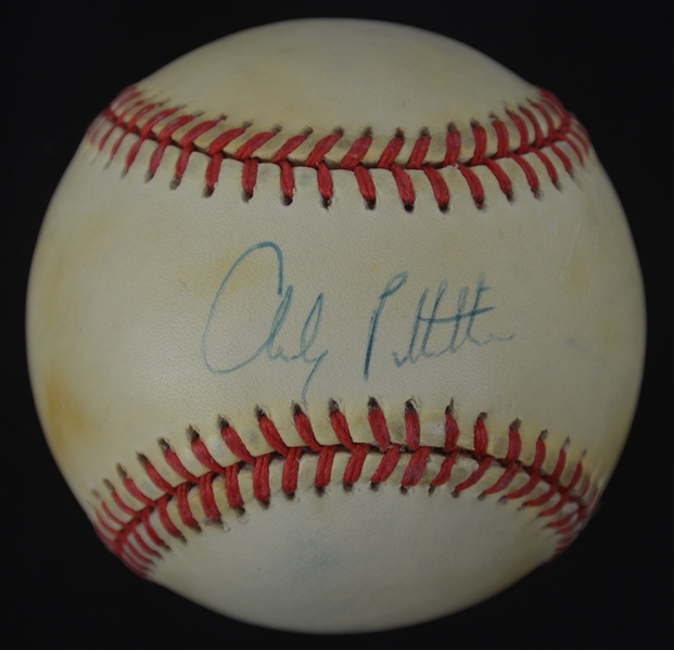 Andy Pettitte Autographed 1996 World Series Baseball
