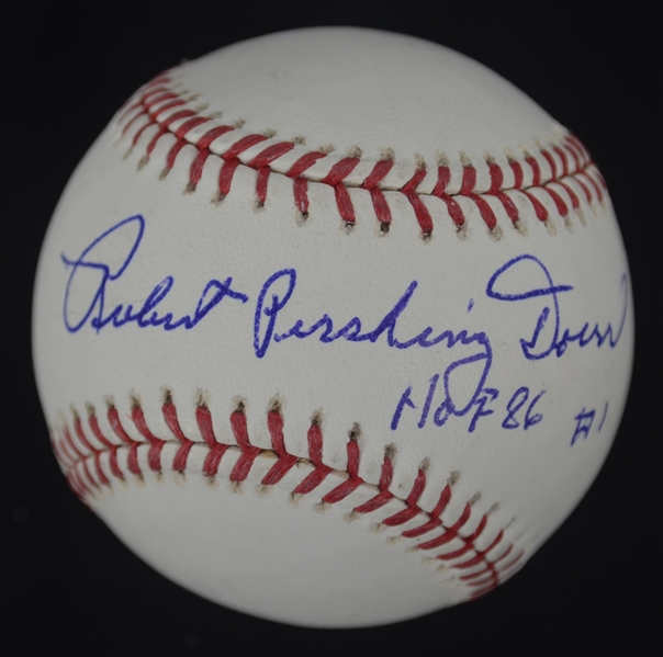 Robert Pershing Doerr Autographed & Inscribed Baseball & Card