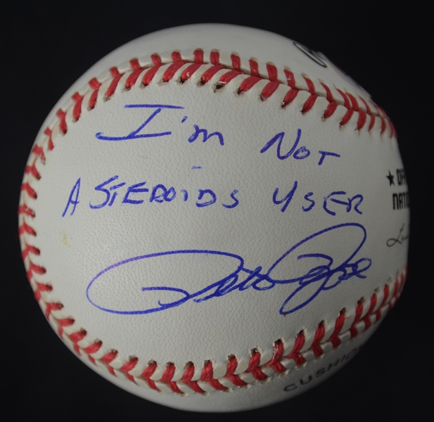 Pete Rose Autographed & Inscribed “I’m Not A Steroids User” Baseball