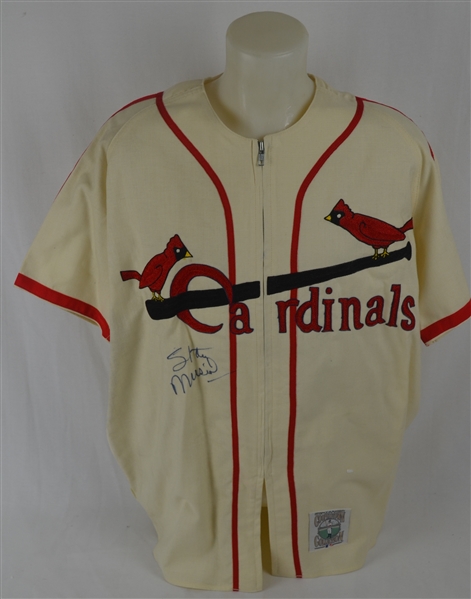 Stan Musial Autographed St. Louis Cardinals Cooperstown Collection Jersey 