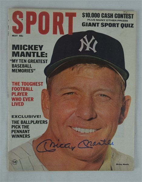 Mickey Mantle Autographed 1967 Sport Magazine
