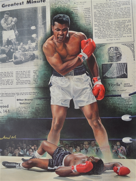 Muhammad Ali Autographed 2004 Gold Signature Edition Giclee on Canvas #7/60
