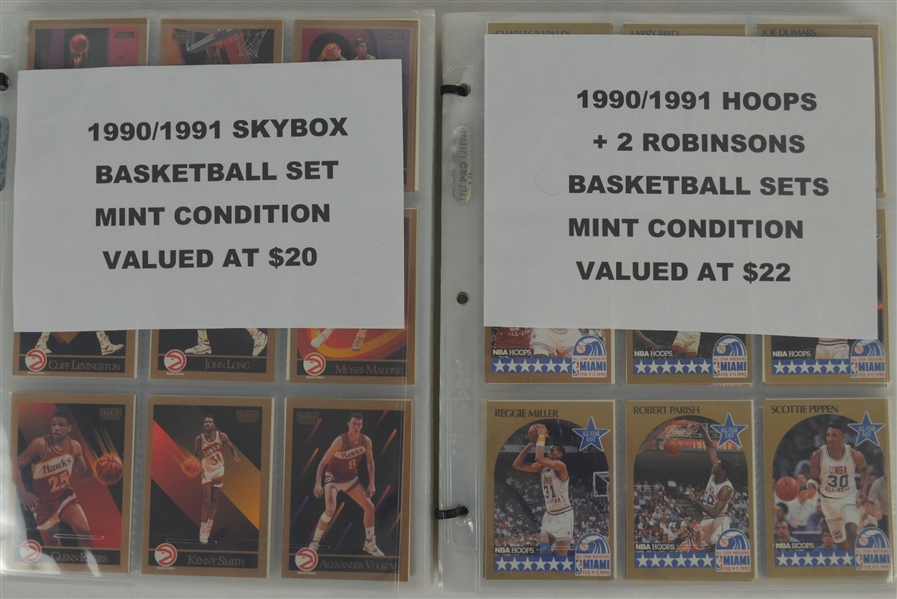 Lot of 2 1990-1991 Basketball Card Sets