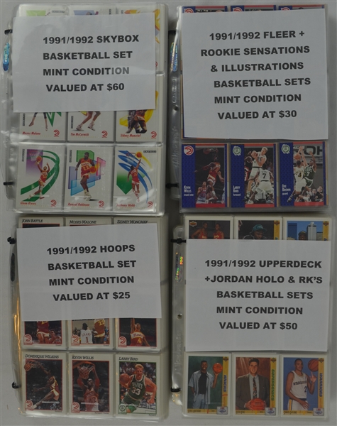Lot of 4 1991-1992 Basketball Card Sets